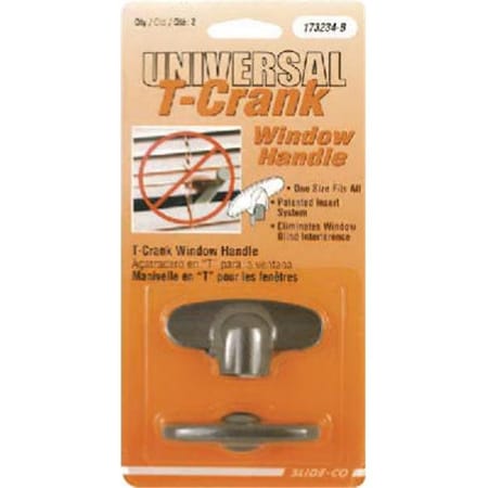 Prime-Line Prime Line 173234-B Casement Window Operator Crank Tee Handle; Bronze - Pack 2 885426
